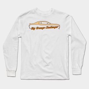 Big Orange Challenger - Checkerboard Long Sleeve T-Shirt